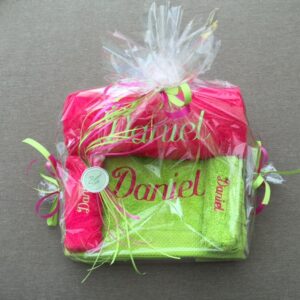 Pakket Daniel: bestaat uit 2 handdoeken, 2 washandjes